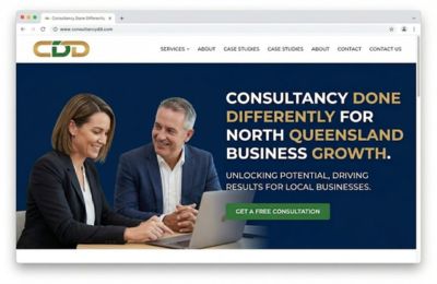 Consultancy Done Differently website homepage on a desktop browser